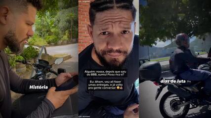 Juninho mostra rotina de motoboy após BBB 24