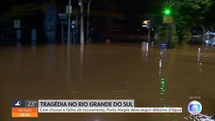 Com chuvas e falha de escoamento, Porto Alegre segue debaixo d'água. 'Hora 1', 08/05/2024