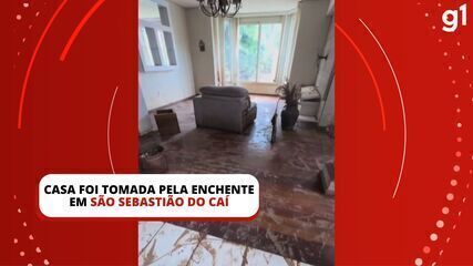 Casa foi tomada pela enchente em São Sebastião do Caí