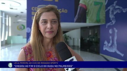 Veja a íntegra da entrevista de Leila Pereira ao Redação sportv