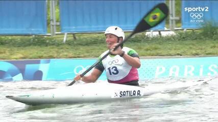 Ana Sátila faz a segunda descida em 96.88 | Canoagem slalom | Jogos de Paris 2024