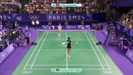 Lo Happy (HON) 0 x 2 Juliana Vieira (BRA) | Melhores momentos | badminton | Jogos de Paris 2024