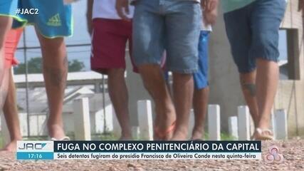 Seis detentos quebram parede e fogem de presídio em Rio Branco