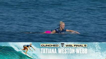 Tatiana Weston-Webb venceu Tyler Wright e, assim, se garantiu no Finals