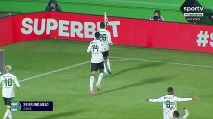 Aos 16 min do 2º tempo - gol de cabeça de Bruno Melo do Coritiba contra o Avaí