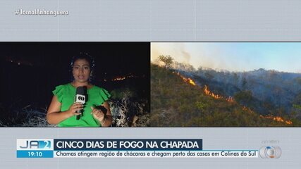 Incêndio na Chapada dos Veadeiros