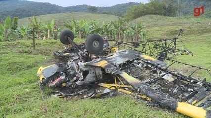 Aeronave cai em SP e piloto é salvo minutos antes de explosão