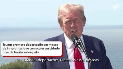 Trump promete deportação em massa de imigrantes que começará em cidade alvo de boato sobre