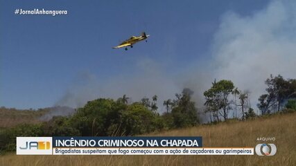 Incêndio de grandes proporções volta a atingir a Chapada dos Veadeiros