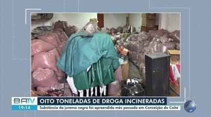 Oito toneladas de drogas incineradas são apreendidas no interior da Bahia