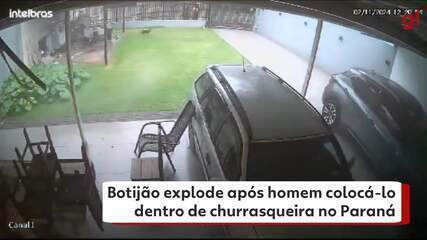 Botijão explode após homem colocá-lo dentro de churrasqueira no Paraná