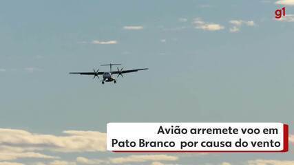 Avião arremete voo em Pato Branco por causa do vento