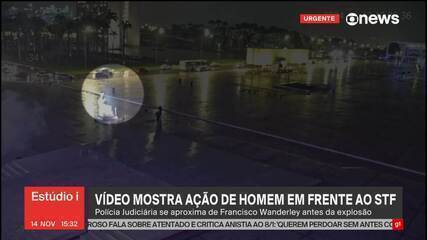 Vídeo mostra ação de homem em frente ao STF