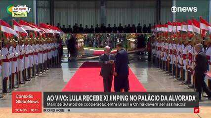 Lula recebe Xi Jinping no Palácio da Alvorada