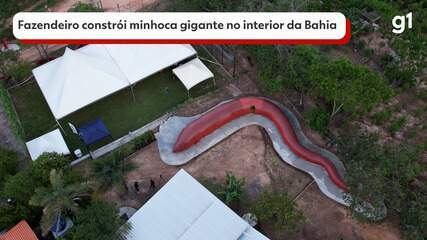 Fazendeiro constrói minhoca gigante no interior da Bahia