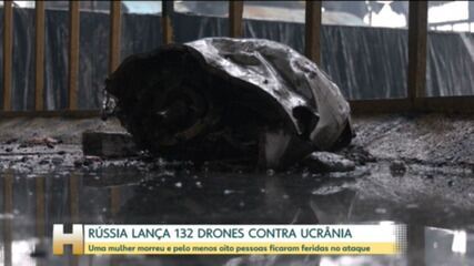 Rússia lança 132 drones contra a Ucrânia durante a madrugada