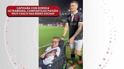 Capixaba com doença ultrarrara compartilha paixão pelo Vasco nas redes sociais.