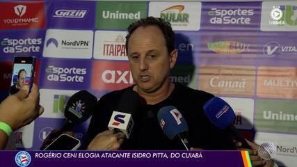 Rogério Ceni elogia atacante Isidro Pitta, do Cuiabá