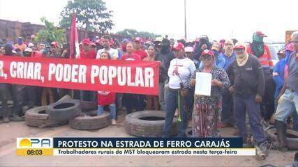 Protesto fecha estrada de ferro Carajás no sudeste do Pará