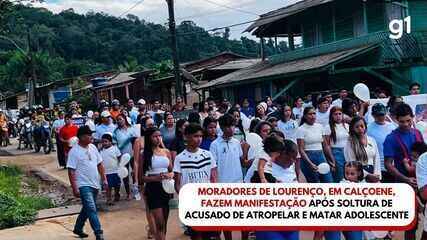 Moradores de Lourenço fazem manifestação após soltura de acusado de atropelar adolescente