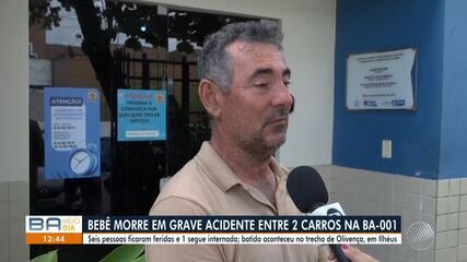 Bebê morre após grave acidente entre dois carros em estrada na Bahia