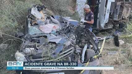 Acidente causa duas mortes na BR-330 na Bahia