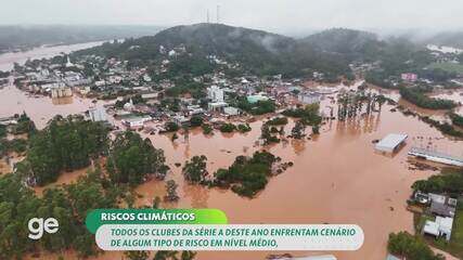 85% dos clubes da Série A estão sob alto risco de impacto por evento climático