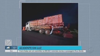 Acidente na BR-262 em Luz deixa um morto e uma pessoa ferida