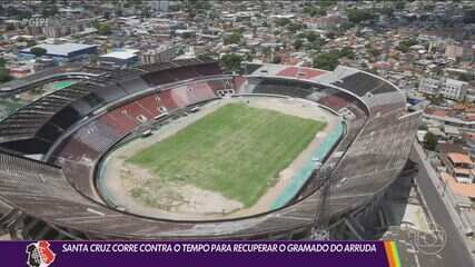 Santa Cruz garante gramado do Arruda pronto para partida da Copa do Nordeste