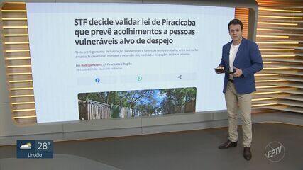 STF valida lei que prevê acolhimentos a pessoas vulneráveis alvo de despejo em Piracicaba