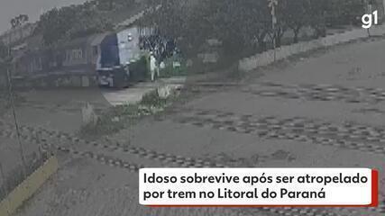 Idoso sobrevive após ser atropelado por trem no Litoral do Paraná