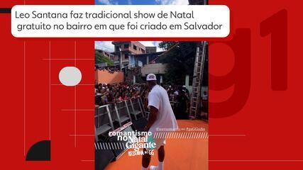 Léo Santana faz tradicional show de Natal gratuito no bairro em que foi criado em Salvador