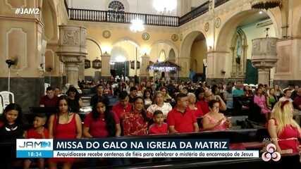 Missa do Galo é celebrada na Igreja da Matriz, em Manaus