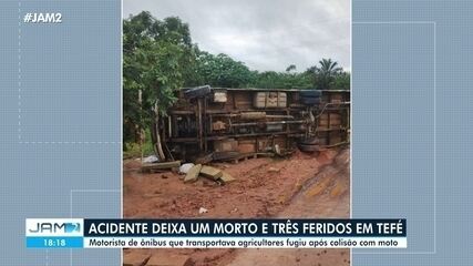 Acidente deixa um morto e três feridos em Tefé