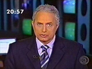 Plantão apresentado por William Waack às 20h57 com as primeiras notícias sobre o acidente com o avião da Gol, 29/09/2006.