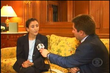 Entrevista exclusiva com Ingrid Betancourt, logo após a sua libertação, realizada pelos repórteres Marcos Losekann e Sergio Gilz, 'Jornal Nacional', 08/07/2008.