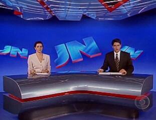 Estreia de William Bonner e Lillian Witte Fibe. ‘Jornal Nacional’, 01/04/1996