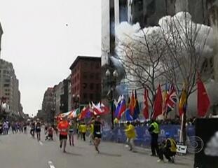 Reportagem de Hélter Duarte sobre o atentado na maratona de Boston. Jornal Nacional, 15/04/2013.