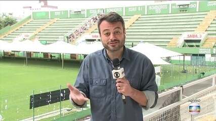 Eric Faria fala de como foi o sábado de despedidas da delegação da Chapecoense. 'Esporte Espetacular', 04/12/2016