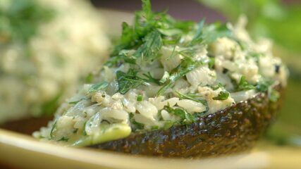 Salada de Carne de Caranguejo e Abacate