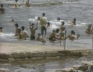 Reportagem de Silio Boccanera com imagens de José Wilson da Mata sobre a busca por diversão pela população civil de Beirute durante o cessar-fogo com Israel. Fantástico, 15/08/1982.