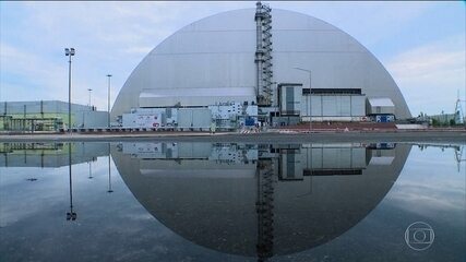 JORNAL NACIONAL: vídeo de 2019 mostra inauguração da estrutura para selar restos do reator em Chernobyl