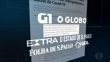 Veículos de comunicação formam parceria para dar transparência a dados da Covid-19. Jornal Nacional, 08/06/2020.