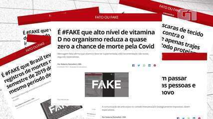 Fato ou Fake chega a 300 checagens sobre o coronavírus, após seis meses de pandemia. 