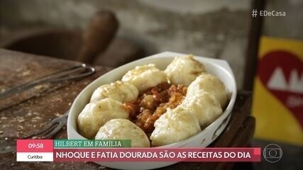 Rodrigo Hilbert ensina a fazer nhoque recheado de pão torrado