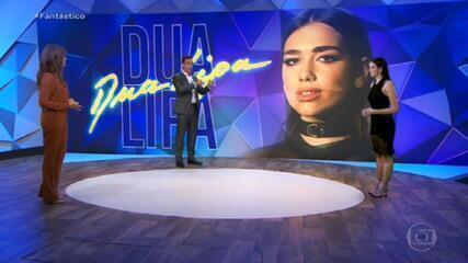 Dua Lipa no 'Fantástico', 22/11/2020.