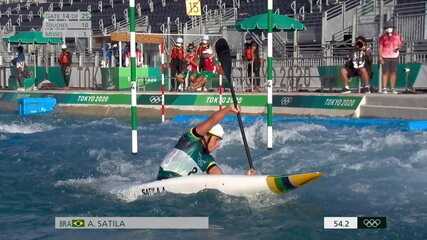 Ana Sátila fica em 7º na segunda volta e está na semifinal da canoagem slalom em Tóquio