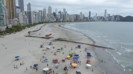 Imagens de drone mostram obras em Balneário Camboriú