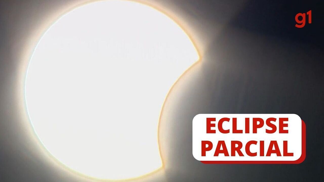 Eclipse parcial é visto a partir do Rio Grande do Sul