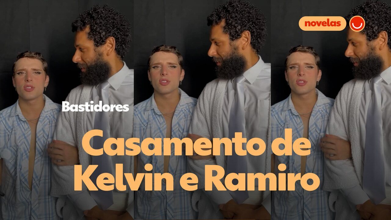 Terra e Paixão: confira os bastidores da cena do casamento de Kelvin e Ramiro